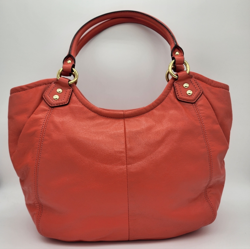 Coach Ashley F23308 Tearose Coral Leather Tote Shoulder Bag Medium - Picture 9 of 16